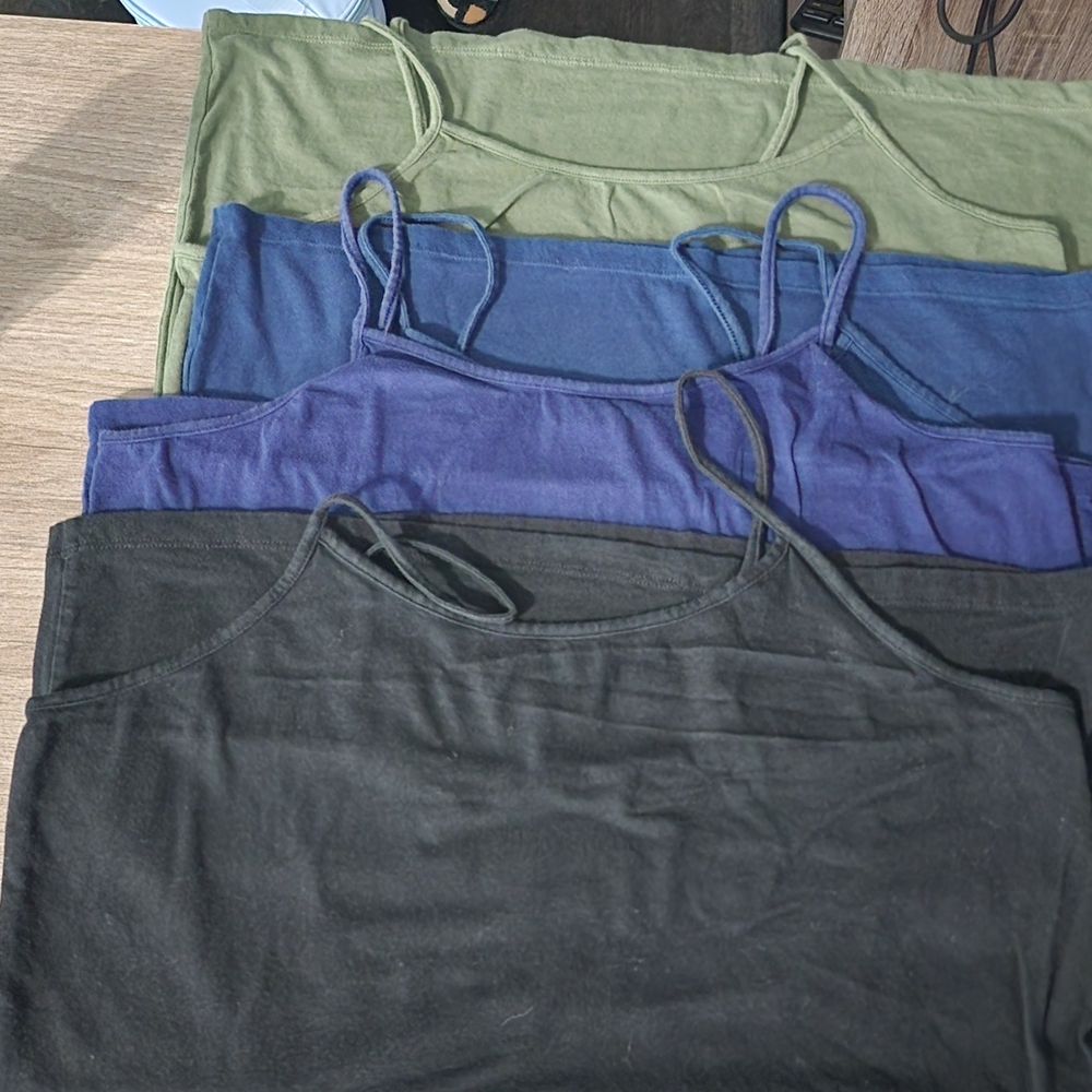 Women's Spaghetti Strap Tops - Black, Blue, Green